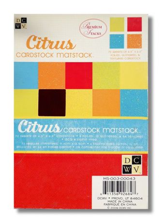 Набор цветной бумаги "Citrus Solid Mat" 11 х 16 см. (72 листа)