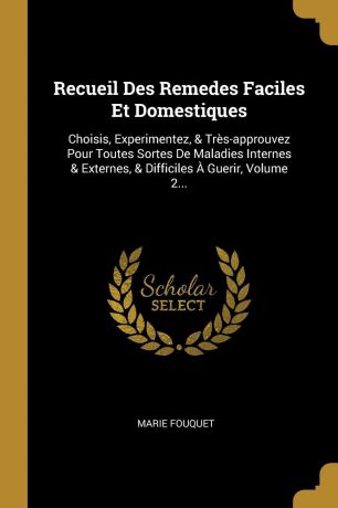 Marie Fouquet Recueil Des Remedes Faciles Et Domestiques. Choisis, Experimentez, . Tres-approuvez Pour Toutes Sortes De Maladies Internes . Externes, . Difficiles A Guerir, Volume 2...