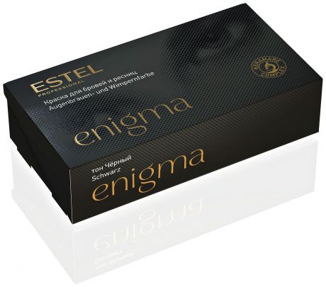 Краска для бровей ESTEL PROFESSIONAL ENIGMA комплект для окрашивания бровей и ресниц, черный 2*20 мл