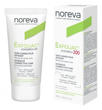 Крем для ухода за кожей Noreva Exfoliac Acnomega 200, для проблемной кожи