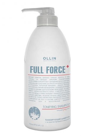 Шампунь для волос OLLIN PROFESSIONAL FULL FORCE для очищения тонизирующий с экстрактом пурпурного женьшеня 750 мл