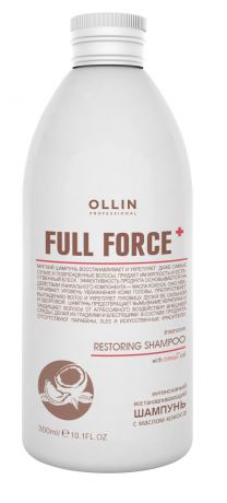 Шампунь для волос OLLIN PROFESSIONAL FULL FORCE для восстановления интенсивный с маслом кокоса 300 мл