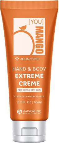 Крем для рук и тела Mango Hand & Body Extremecream, для глубокого увлажнения сухой кожи, 6 масел, 65 мл