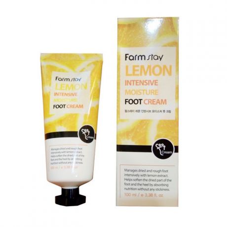 Крем для ухода за кожей FarmStay для ног, с экстрактом лимона, Lemon Intensive Moisture Foot Cream