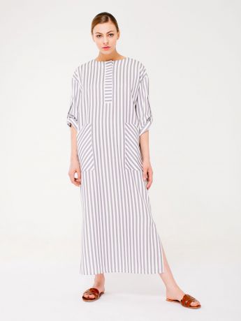 Платье женское Модный дом Виктории Тишиной Ади, бело-серый, размер S