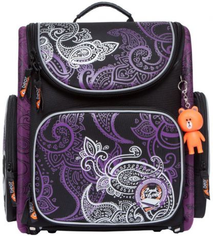 Рюкзак Orange Bear, черный, фиолетовый, 11,5 л