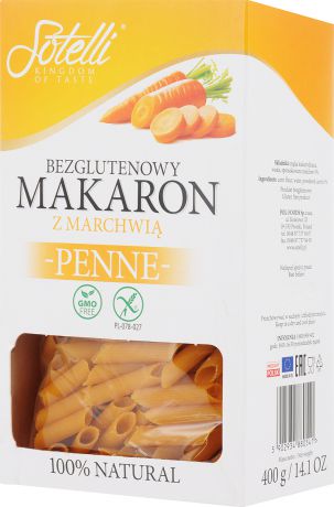 Макароны Sotelli Перья, с морковью, 400 г