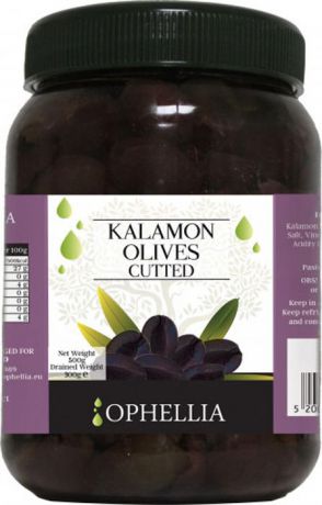 Овощные консервы Ophellia Jumbo Оливки Каламата половинки, 500 г
