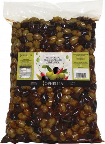 Овощные консервы Ophellia Микс из оливок с острыми специями, 1 кг