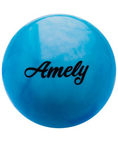 Мяч для художественной гимнастики Amely Agb-101, 15 см, синий/белый