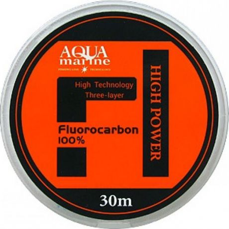 Леска Aqua Marine Fluorocarbon 100%, 0,094 мм, 1,13 кг, 30 м, УТ000029879, белый