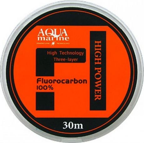 Леска Aqua Marine Fluorocarbon 100%, 0,094 мм, 1,13 кг, 30 м, УТ000029880, белый