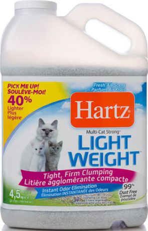Наполнитель для кошачьего туалета Hartz, H15356, комкующийся, бентонитовый, 4,5 кг