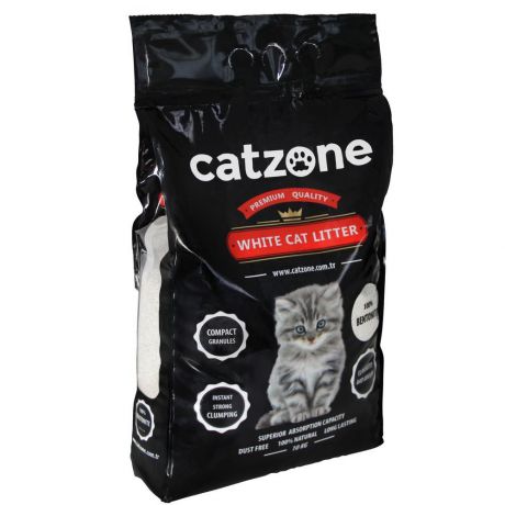 Наполнитель для кошачьих туалетов Catzone Natural, бентонитовый, натуральный, 10 кг