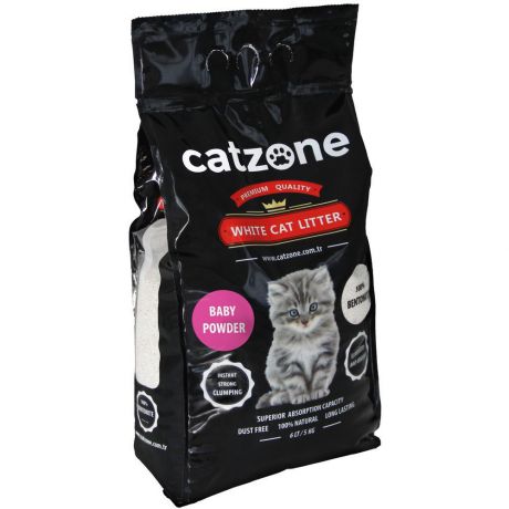 Наполнитель для кошачьих туалетов Catzone Baby Powder, бентонитовый, 5 кг