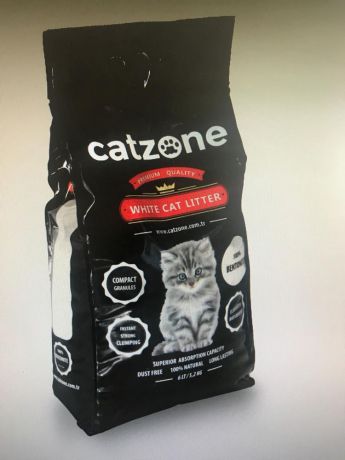 Наполнитель для кошачьих туалетов Catzone Natural, бентонитовый, натуральный, 5,2 кг