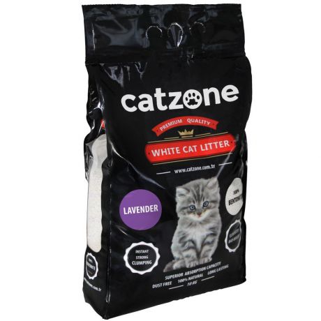 Наполнитель для кошачьих туалетов Catzone Lavender, бентонитовый, лаванда, 10 кг