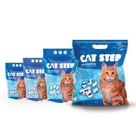 CatStep наполнитель для кошачьих туалетов, силикагелевый впитывающий (15,2 л)