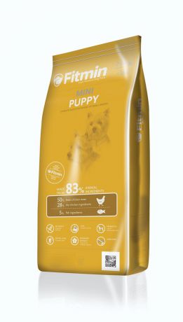 Fitmin dog Mini Puppy корм для щенков, беременных и кормящих собак мелких пород 400г