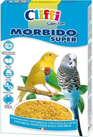 Корм сухой Cliffi Morbido Super Яичный, с молоком, для птиц, 300 г
