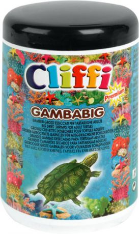 Корм сухой Cliffi Gambabig Большие сушеные креветки, для черепах, 130 г