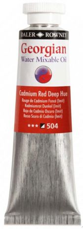 Daler Rowney Краска масляная водоразмываемая Georgian цвет кадмий красный темный (имитация) 37 мл