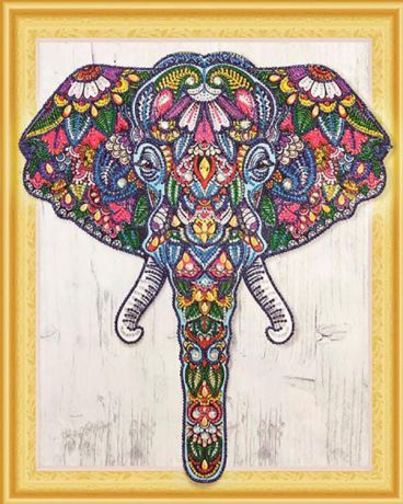 Алмазная мозаика Painting Diamond "Индийский слон", 40х50см