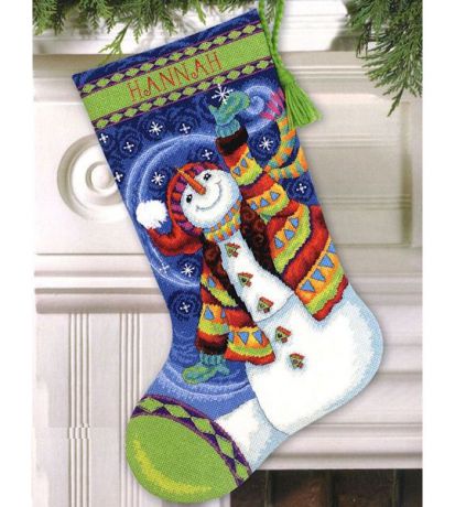 Набор для вышивания Dimensions Happy Snowman Stocking