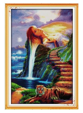 Набор для вышивания NKF "Beauty and tiger"