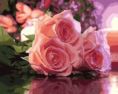 Картина по номерам Paintboy Original "Розы на столе" 40х50см