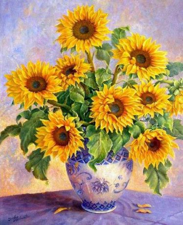 Картина по номерам Paintboy Original "Солнечные цветы" 40х50см