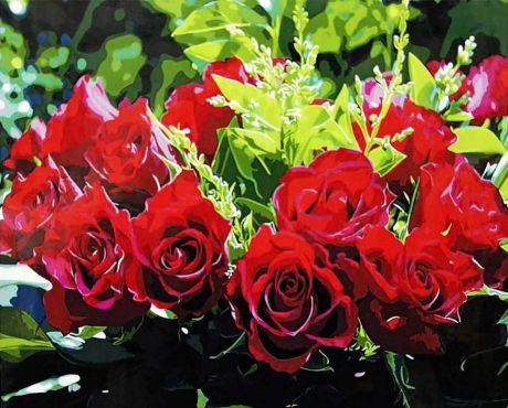 Картина по номерам Paintboy (Original) "Букет красных роз" 40х50см