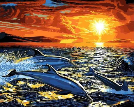Картина по номерам Paintboy Original "Мечта дельфина" 40х50см