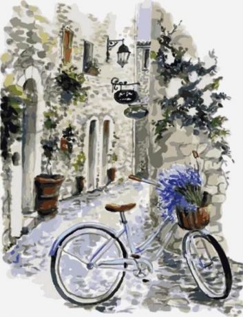Картина по номерам Цветной "На велосипеде по Провансу" 30х40см