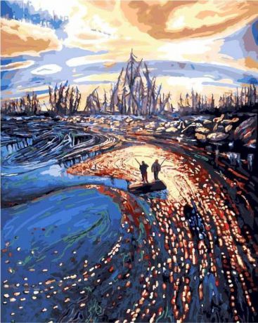 Картина по номерам Цветной "Фантастическая река" 40х50см