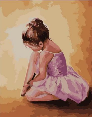 Картина по номерам Цветной "Балерина-малышка" 40х50см