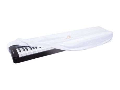 Бархатная универсальная накидка для цифровых фортепиано Yamaha, Casio (белая)