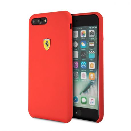 Чехол Ferrari Silicone для iPhone 8/7 Plus, красный