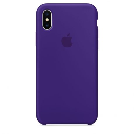 Силиконовый чехол Silicone Case для iPhone X (Фиолетовый)