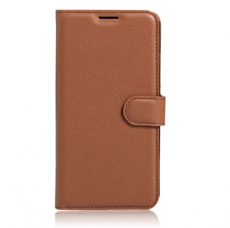 Чехол-книжка MyPads для Samsung Galaxy E5 с мульти-подставкой застёжкой и визитницей коричневый