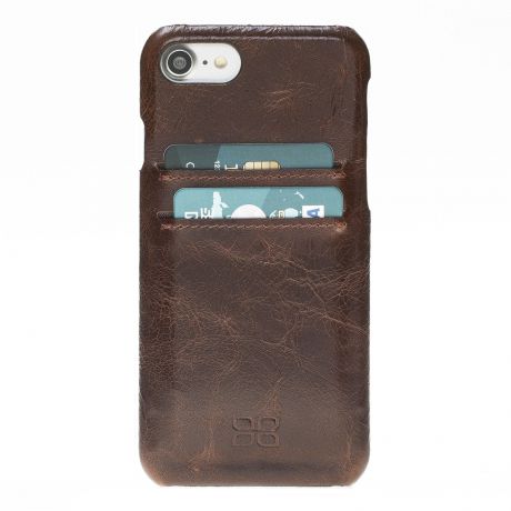 Кожаный чехол бампер для iPhone 7/8 Ultimate Jacket Bouletta Темно-Коричневый VS5
