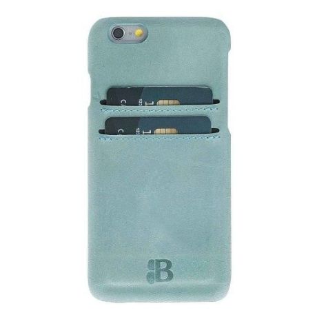 Кожаный чехол-бампер Снап для iPhone 6/6s Plus BURKLEY Голубой G14