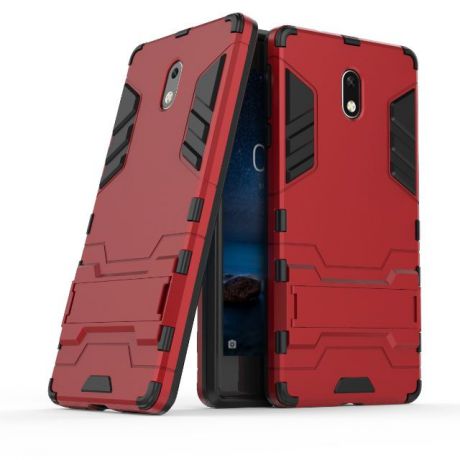 Чехол MyPads для Nokia 3 Противоударный усиленный ударопрочный красный