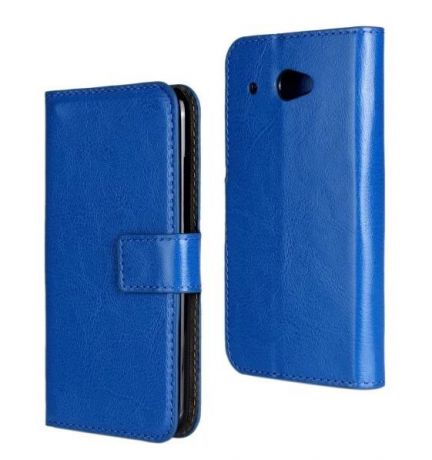 Чехол-книжка MyPads для HTC Desire 601 с мульти-подставкой застёжкой и визитницей синий