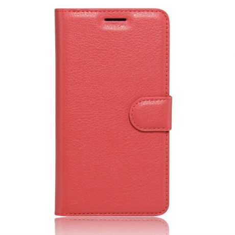 Чехол-книжка MyPads для Microsoft Nokia Lumia 430 с мульти-подставкой застёжкой и визитницей красный