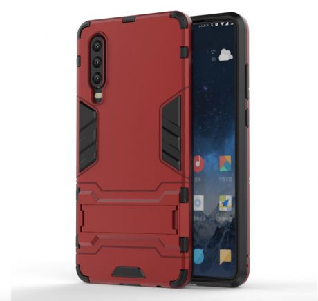 Чехол MyPads для Huawei P20 Lite Противоударный усиленный ударопрочный красный