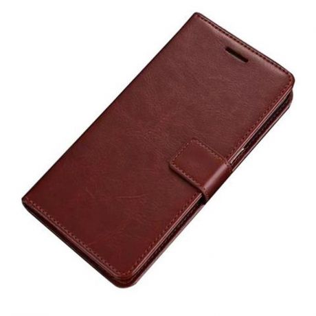Чехол-книжка MyPads для Huawei P20 Lite / Nova 3e с мульти-подставкой застёжкой и визитницей коричневый
