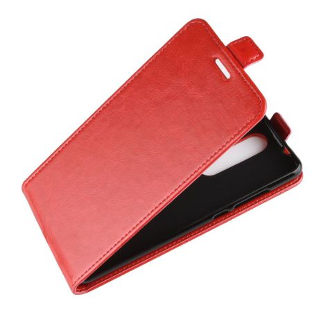 Чехол-флип MyPads для Nokia 5.1 вертикальный откидной красный