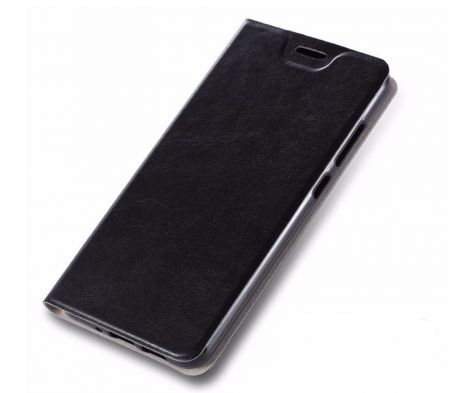 Чехол-книжка MyPads для Xiaomi Redmi Note 2/ Note 2 Prime 5.5" на жёсткой металлической основе черный