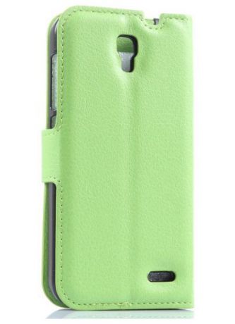 Чехол MyPads для Alcatel POP 2 5042D с мульти-подставкой застёжкой и визитницей зеленый